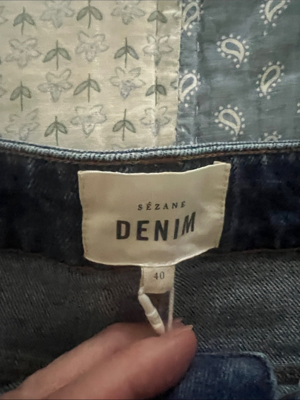 NWT Blue Denim Sezane Belton Shorts, Size 40 (US 8) - Picture 5 of 9